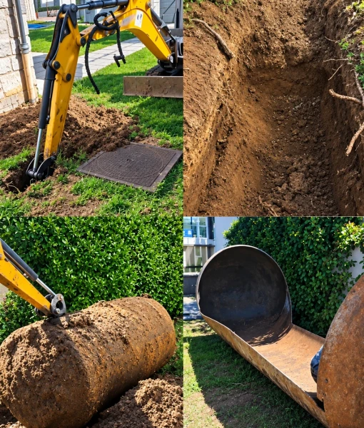 Enlèvement d'une cuve à fioul enterrée